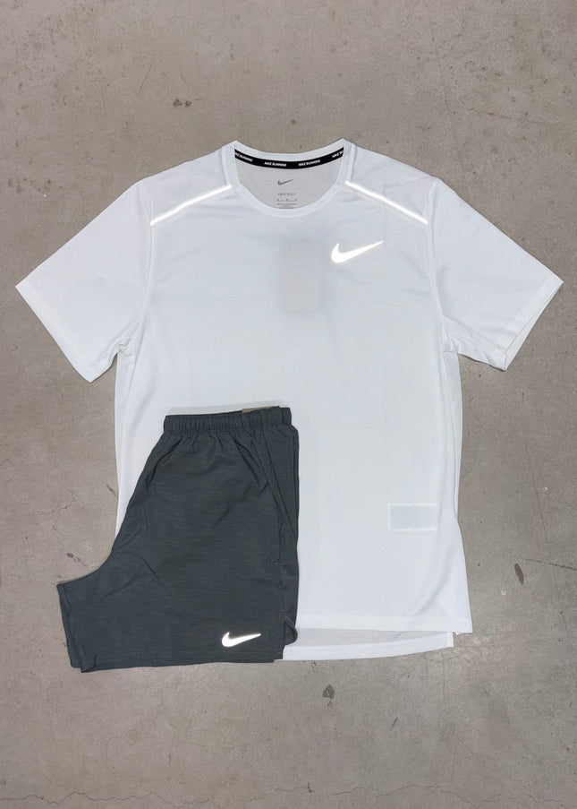 Nike Ice White Miler x Grey Challenger Short