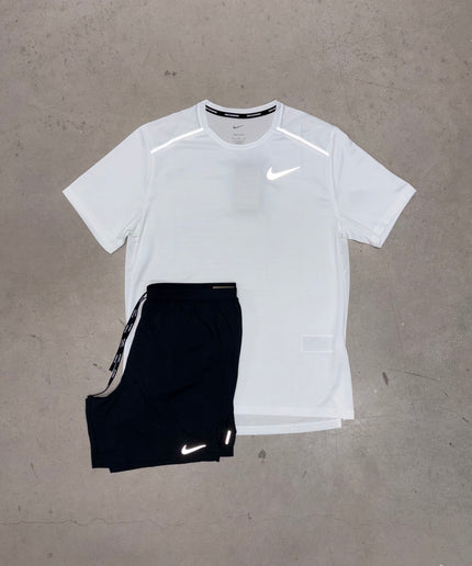 Nike Ice White Miler x Black Flex Stride Short
