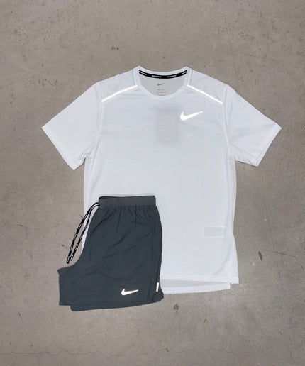 Nike Ice White Miler x Grey Flex Stride Short