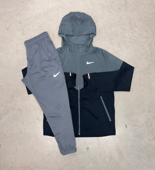 Nike Black/Grey Windrunner Jacket x Grey Challenger Pants