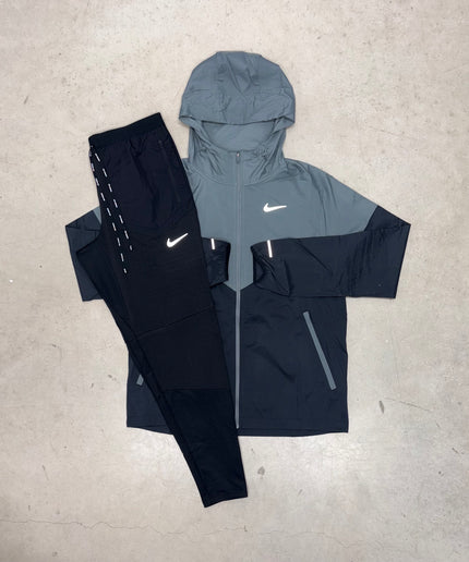 Nike Black/Grey Windrunner Jacket x Black Phenom Elite Pants