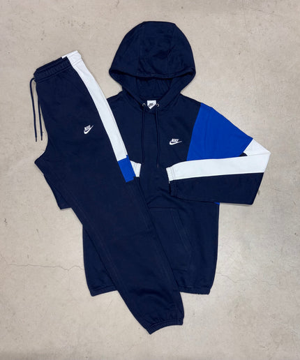 Nike Two Tone Blue Club Hooded Tracksuit