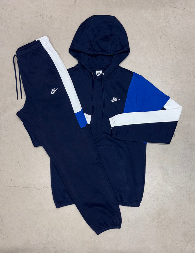 Nike Two Tone Blue Club Hooded Tracksuit