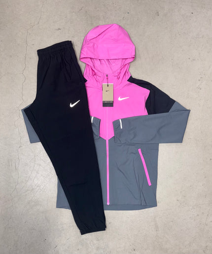 Nike Playful Pink Windrunner Jacket x Black Challenger Pants