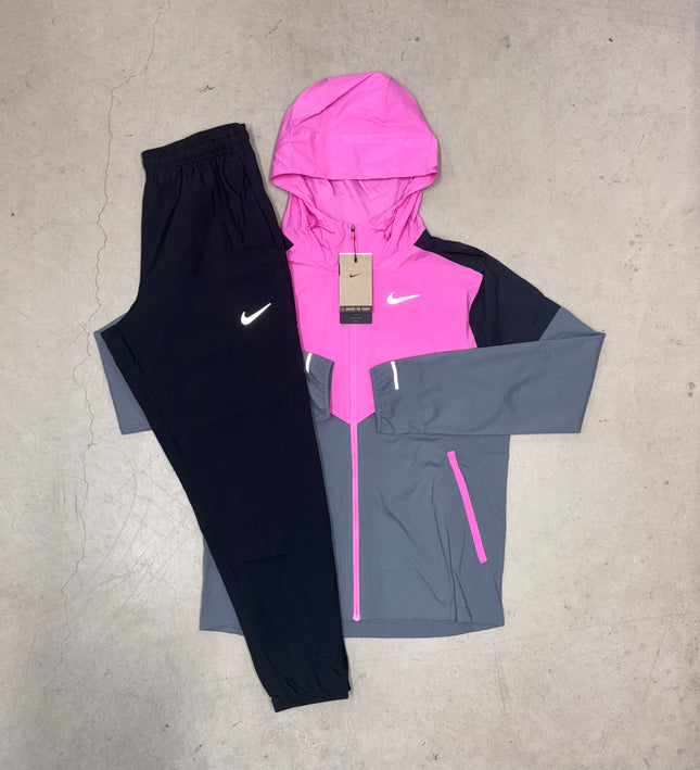 Nike Playful Pink Windrunner Jacket x Black Challenger Pants