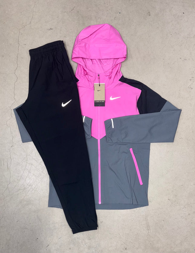 Nike Playful Pink Windrunner Jacket x Black Challenger Pants