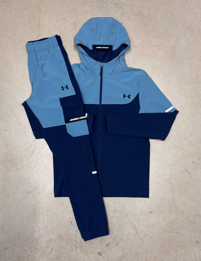 Under Armour Washed Navy UA Tech Utility Woven Full Tracksuit