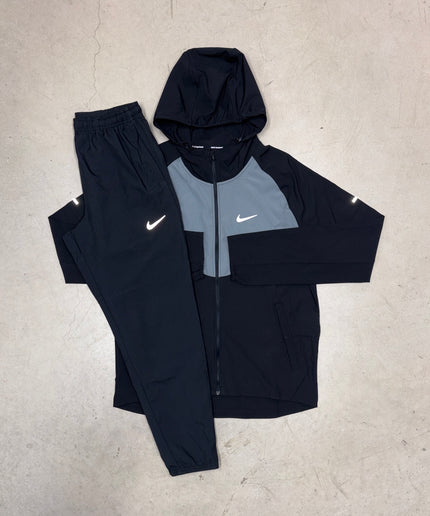 Nike Black/Smoke Grey Repel Miler Jacket x Black Woven Challenger Pants Tracksuit