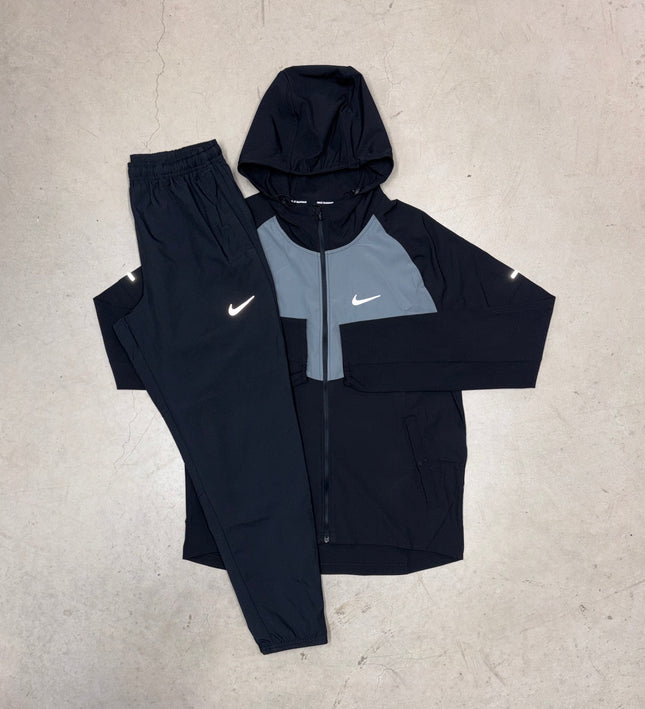 Nike Black/Smoke Grey Repel Miler Jacket x Black Woven Challenger Pants Tracksuit