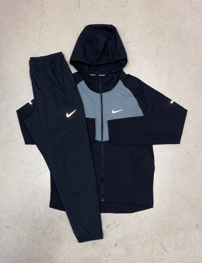 Nike Black/Smoke Grey Repel Miler Jacket x Black Woven Challenger Pants Tracksuit