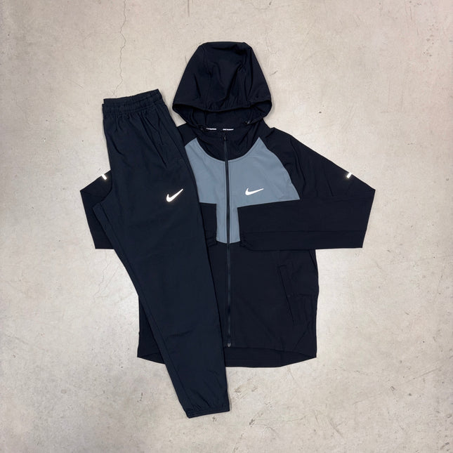 Nike Black/Smoke Grey Repel Miler Jacket x Black Woven Challenger Pants Tracksuit