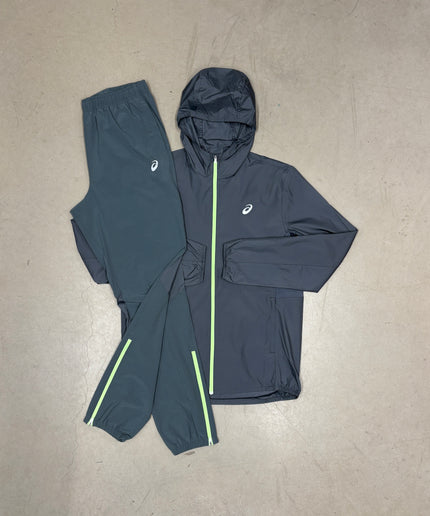 ASICS Core Steel Grey/Neon Green Full Tracksuit