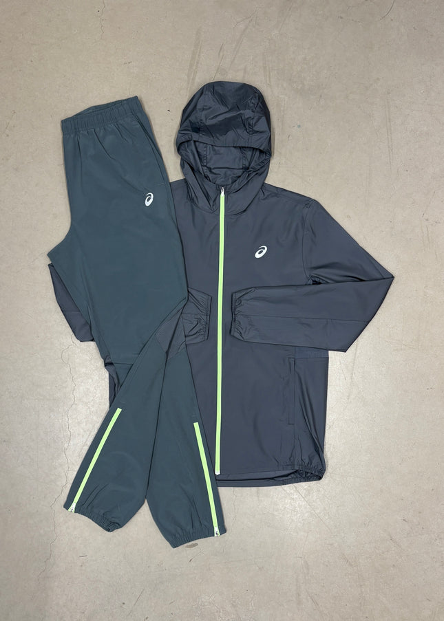 ASICS Core Steel Grey/Neon Green Full Tracksuit