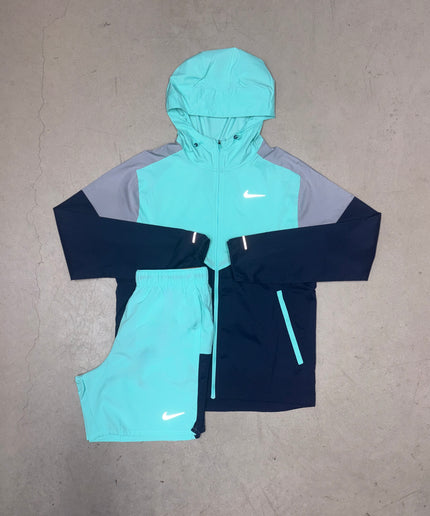 Nike Hyper Turqouise Uv Windrunner x Hyper Turqouise Challenger Shorts