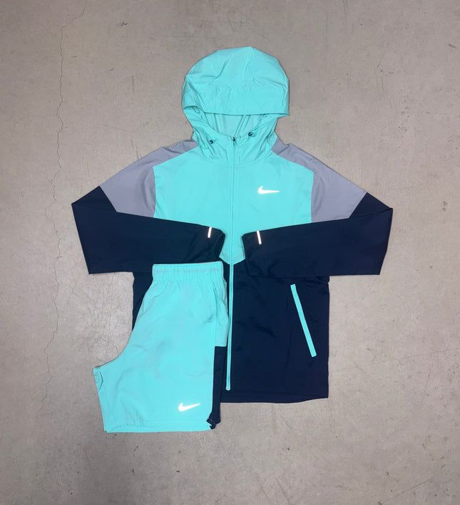 Nike Hyper Turqouise Uv Windrunner x Hyper Turqouise Challenger Shorts