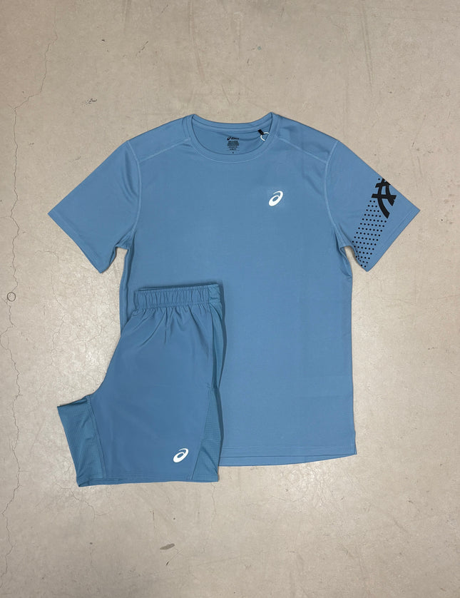 ASICS Saba Blue Icon SS Full Set