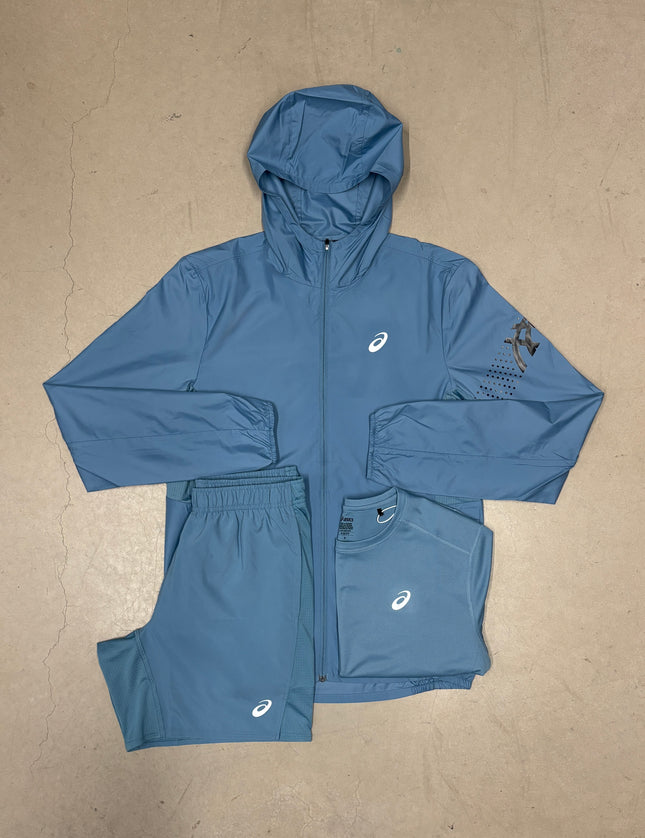 ASICS Saba Blue Icon SS Full Bundle x Jacket / Tee / Shorts