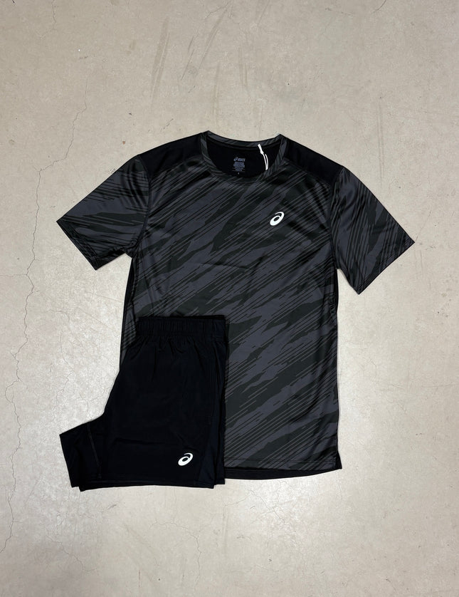 ASICS Black/Grey Core All Over Print Set