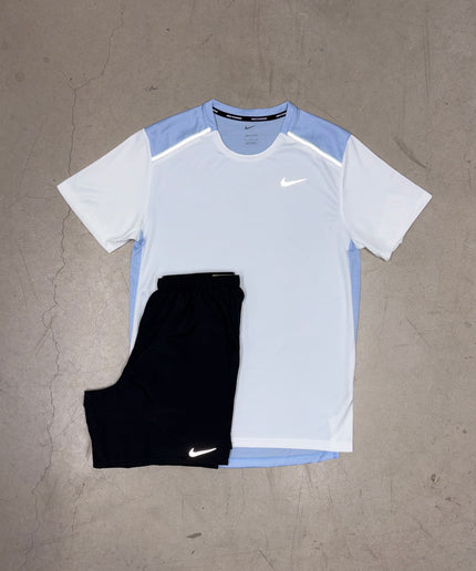 Nike Ice White/Cobalt Bliss Miler x Black Challenger Short