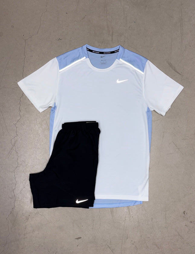 Nike Ice White/Cobalt Bliss Miler x Black Challenger Short