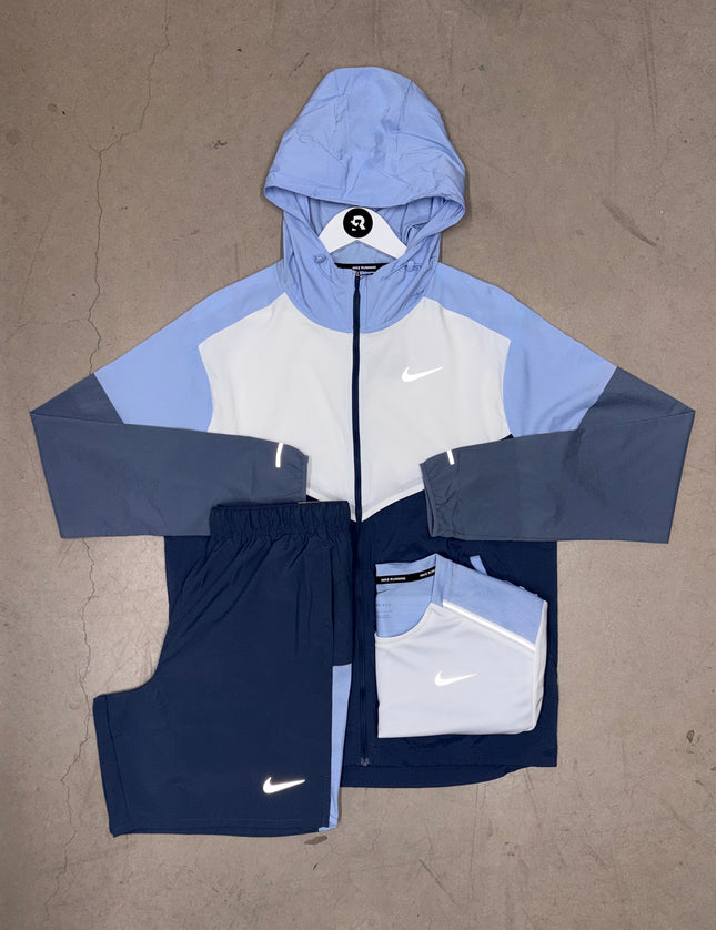 Nike Cobalt Bliss Windrunner Jacket x Ice White/Cobalt Miler Bundle Set