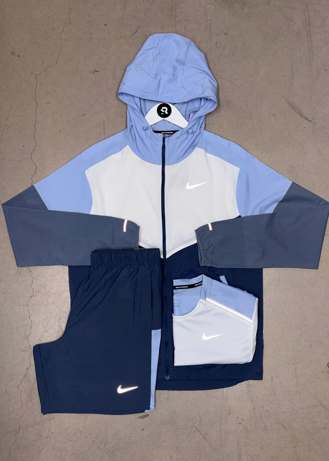 Nike Cobalt Bliss Windrunner Jacket x Ice White/Cobalt Miler Bundle Set