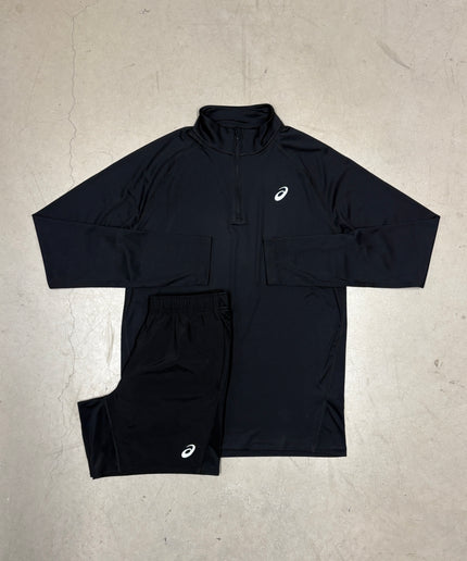 ASICS Black Perfomance 1/4 Zip Full Set