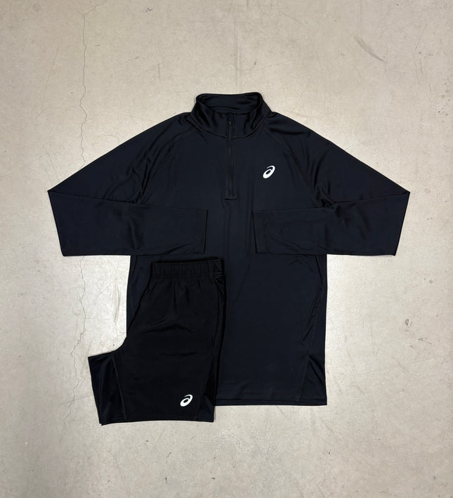 ASICS Black Perfomance 1/4 Zip Full Set