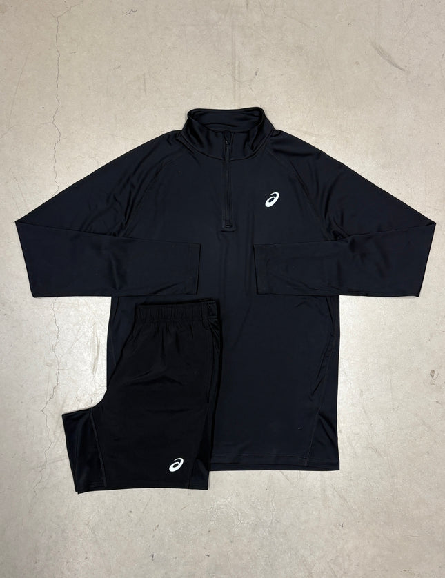 ASICS Black Perfomance 1/4 Zip Full Set