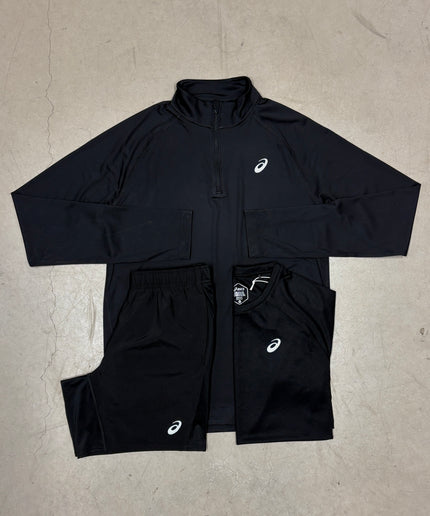ASICS Black Perfomance 1/4 Zip Full Bundle