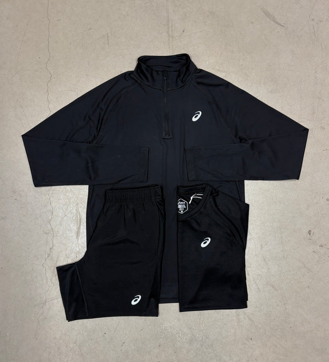 ASICS Black Perfomance 1/4 Zip Full Bundle