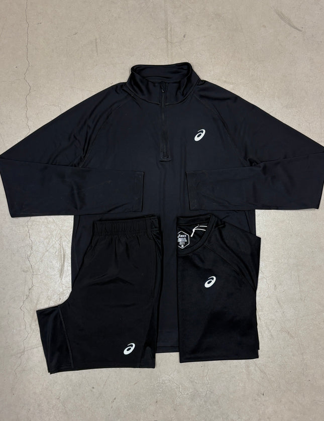 ASICS Black Perfomance 1/4 Zip Full Bundle