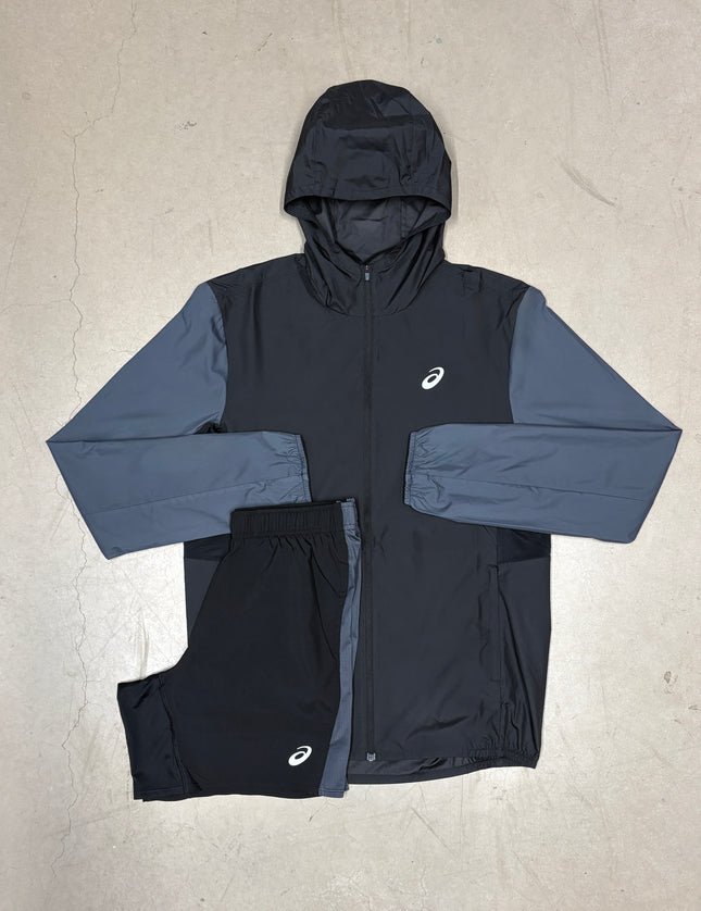 ASICS Black/Grey Core Colour Block Jacket Full Set