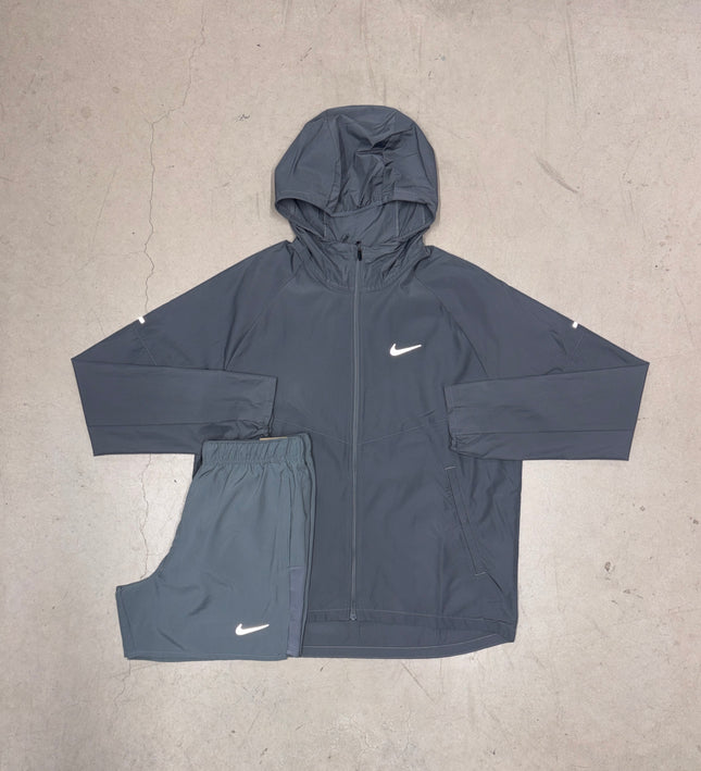 Nike Grey Repel Windrunner Jacket x Challenger Shorts Set