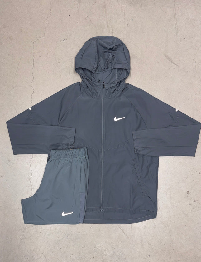 Nike Grey Repel Windrunner Jacket x Challenger Shorts Set