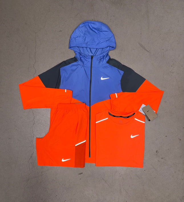 Nike Total Orange/Royal Pulse Impossibly Light Jacket Full Bundle