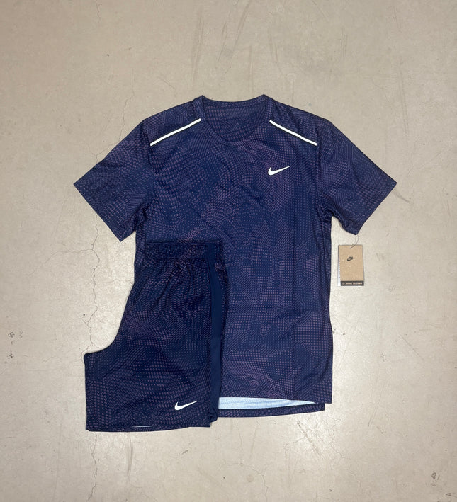 Nike Navy/Pink Dri-Fit Patterned Full Set