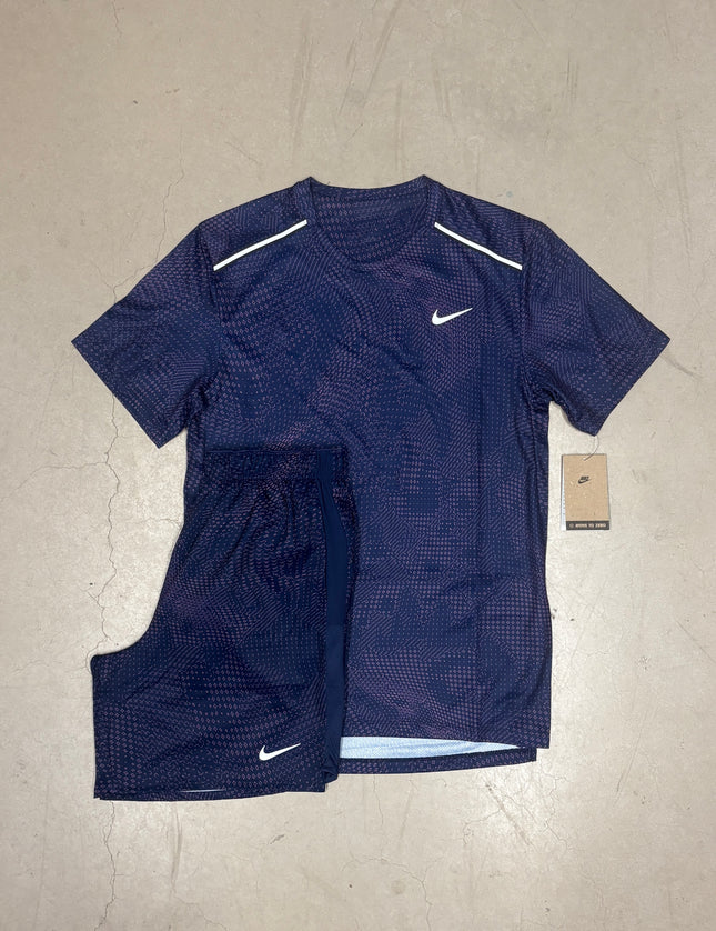 Nike Navy/Pink Dri-Fit Patterned Full Set