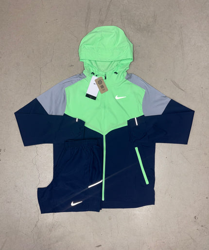 Nike Midnight Navy/Illusion Green Windrunner x Midnight Navy Shorts