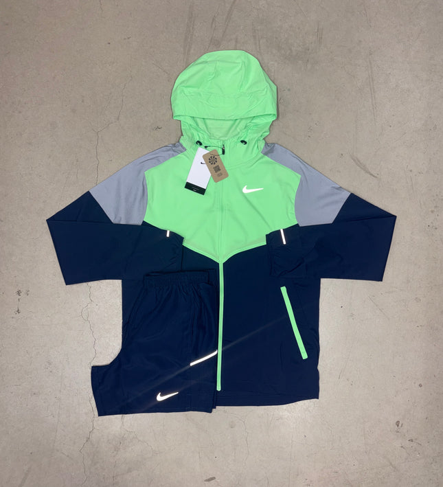 Nike Midnight Navy/Illusion Green Windrunner x Midnight Navy Shorts