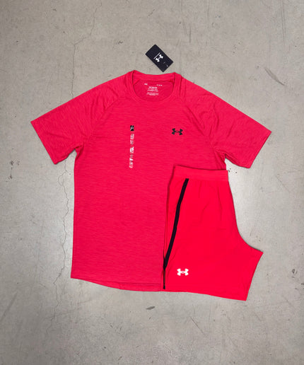 Under Armour Racer Red Tech SS Full Set