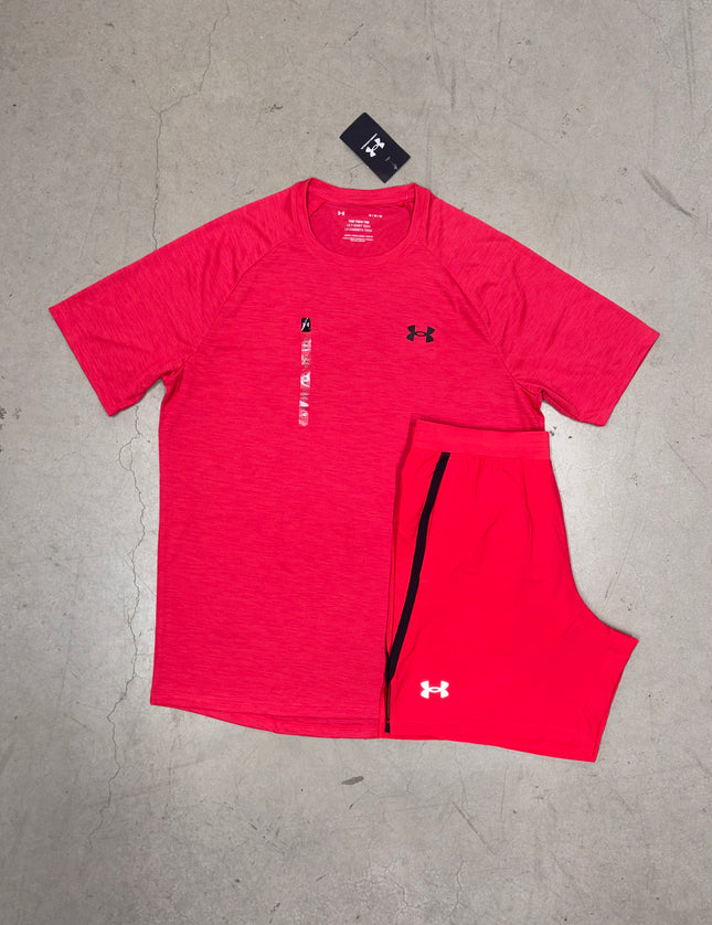 Under Armour Racer Red Tech SS Full Set