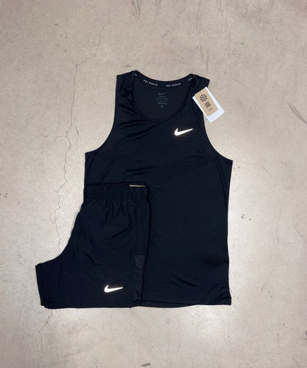 Nike Black Stride Vest x Black Challenger Shorts Full Set