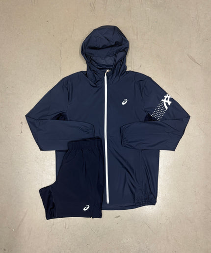 ASICS Midnight Navy Icon Jacket x Midnight Navy Core Shorts