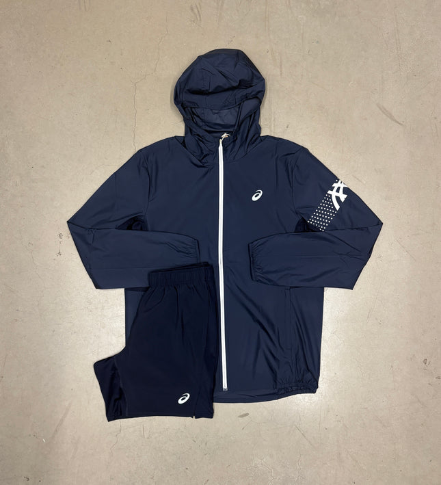 ASICS Midnight Navy Icon Jacket x Midnight Navy Core Shorts