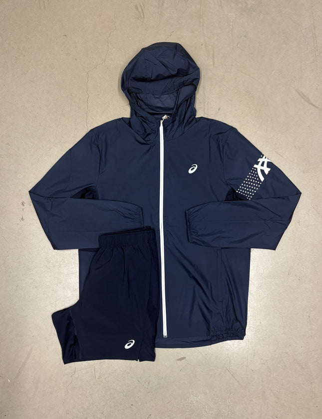 ASICS Midnight Navy Icon Jacket x Midnight Navy Core Shorts