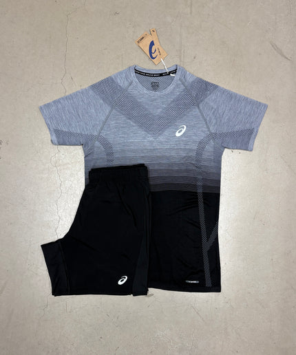 ASICS Grey/Black Seamless Tee x ASICS Core Shorts