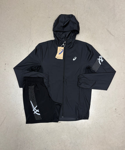 ASICS Black Icon SS Jacket x ASICS Black Icon Shorts