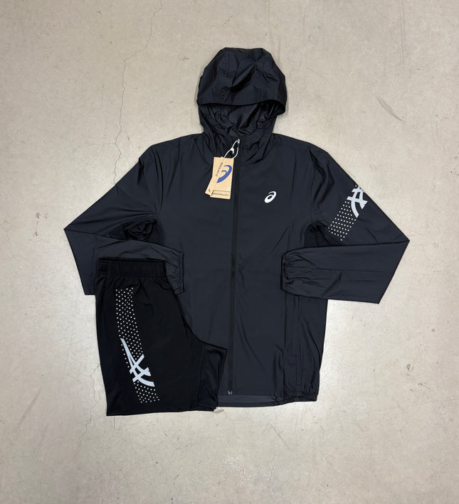 ASICS Black Icon SS Jacket x ASICS Black Icon Shorts