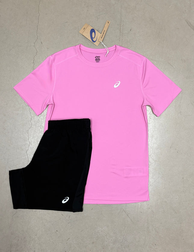 ASICS Pink Core Tee x ASICS Black Core Shorts